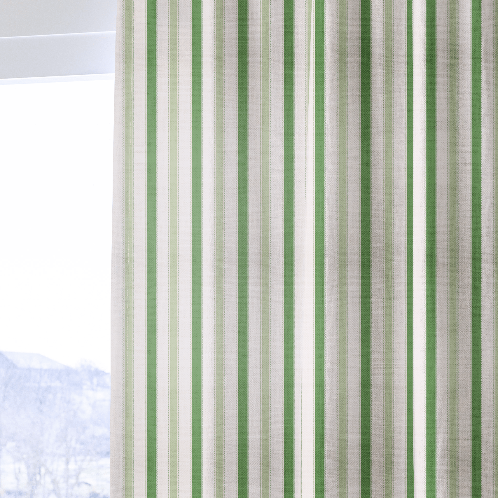 Bellagio Blush Mint Stripes - Drapery