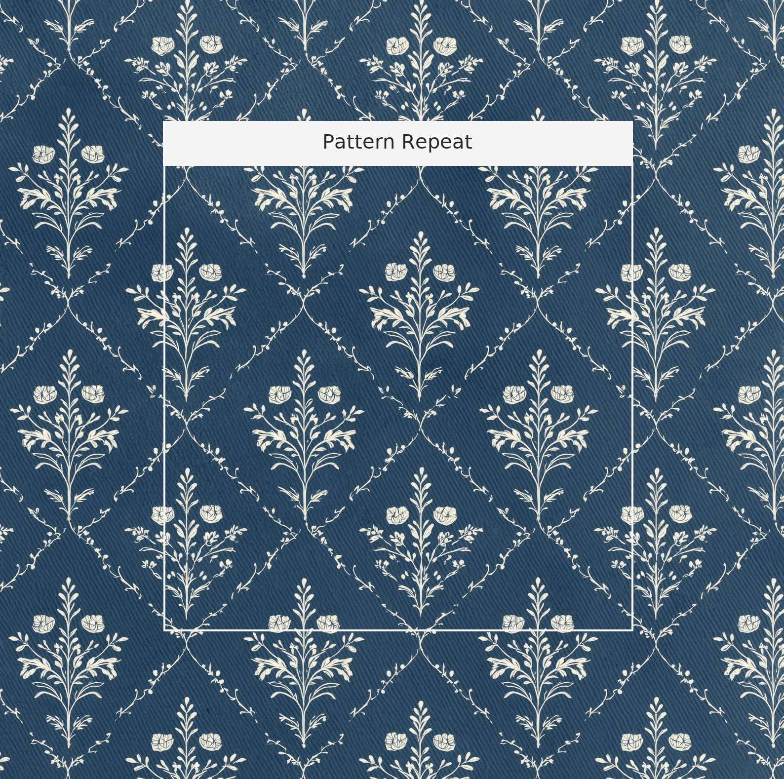 Benjamin Navy Floral - Fabric