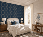 Benjamin Navy Floral Wallpaper