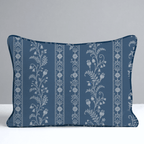 Benjamin Toile Stripes Throw Pillow - Lemon Park