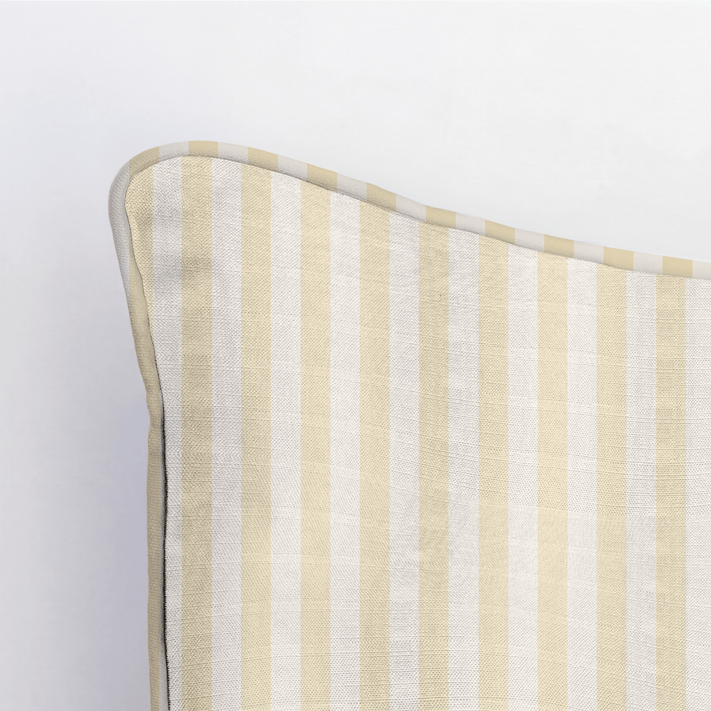 Juliet's Garden Easter Yellow Stripe Throw Pillow