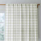 Juliet's Garden Pistachio Gingham - Drapery
