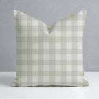 Juliet's Garden Pistachio Gingham Throw Pillow - Lemon Park
