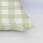 Juliet's Garden Pistachio Gingham Throw Pillow