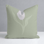 Juliet's Garden Pistachio Tulip Throw Pillow - Lemon Park