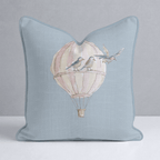 Juliet's Garden Robin Blue Balloon Throw Pillow - Lemon Park