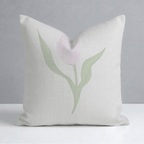 Juliet's Garden Sand Tulip Throw Pillow - Lemon Park