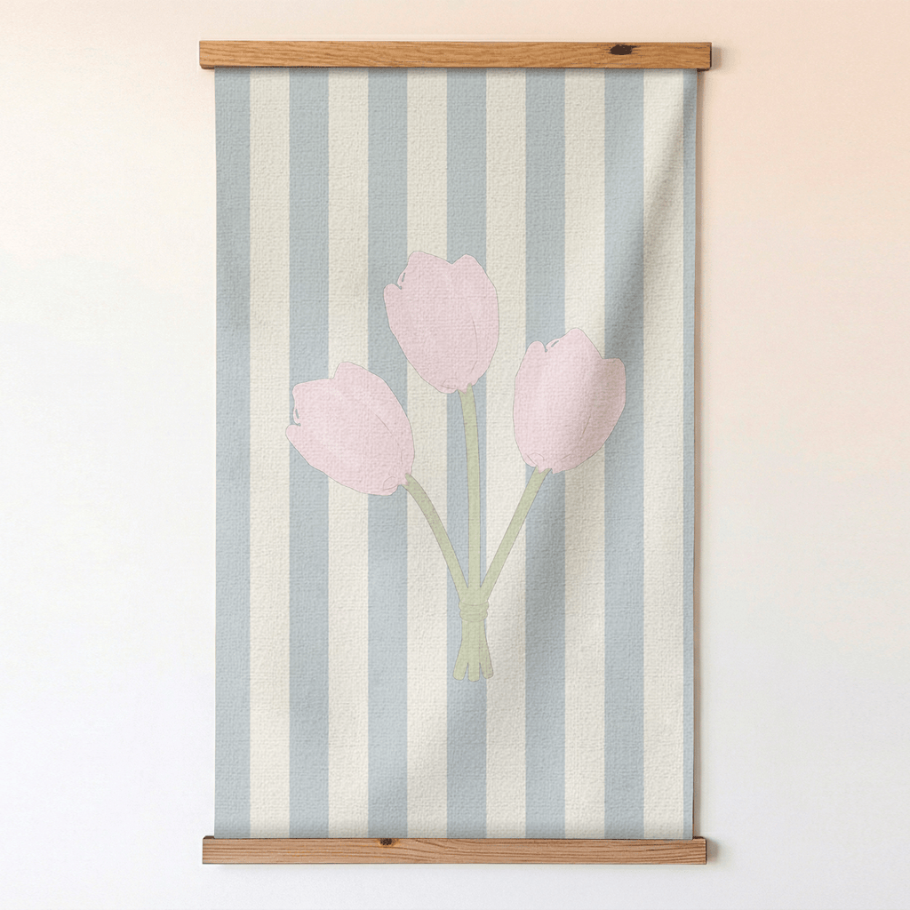 Juliet's Garden Tulip Stripe Study - Tapestry