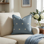 The Silk Garden Aegean Dots Throw Pillow
