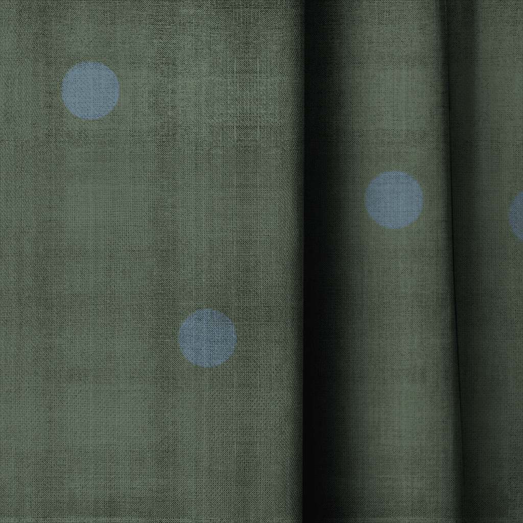 The Silk Garden Evergreen Dots - Drapery