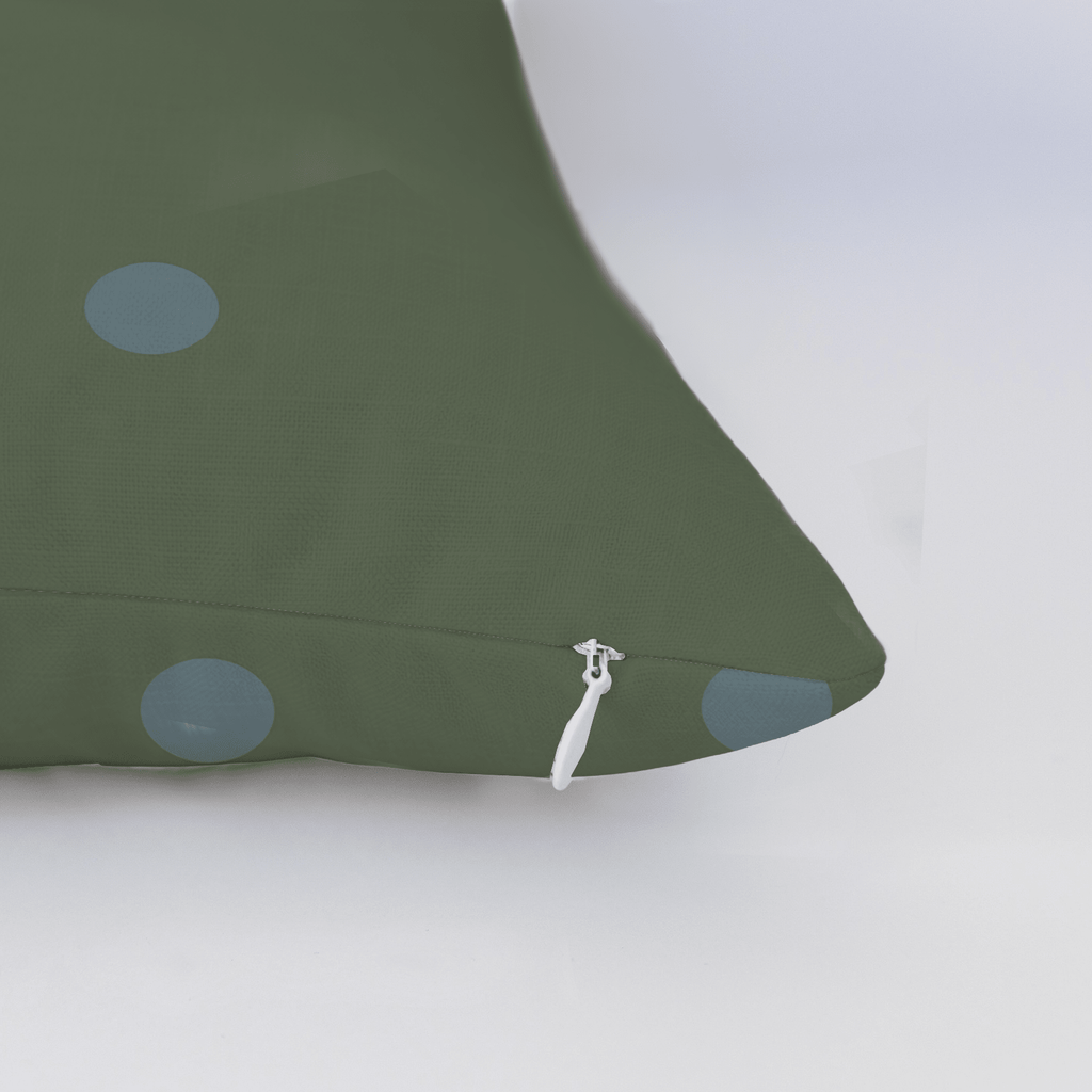 The Silk Garden Evergreen Dots Throw Pillow