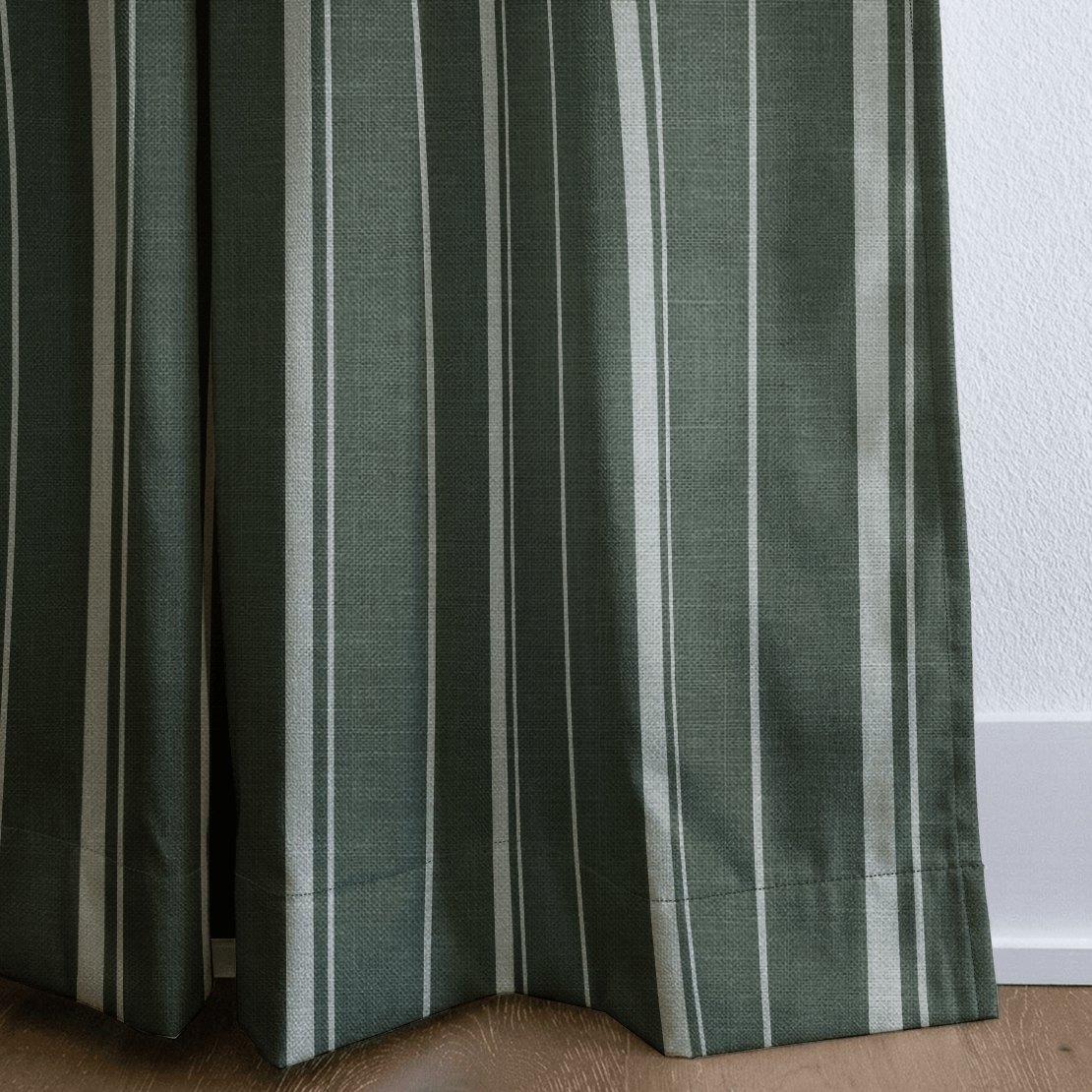 The Silk Garden Evergreen Stripes - Drapery