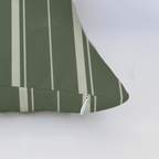 The Silk Garden Evergreen Stripes Throw Pillow