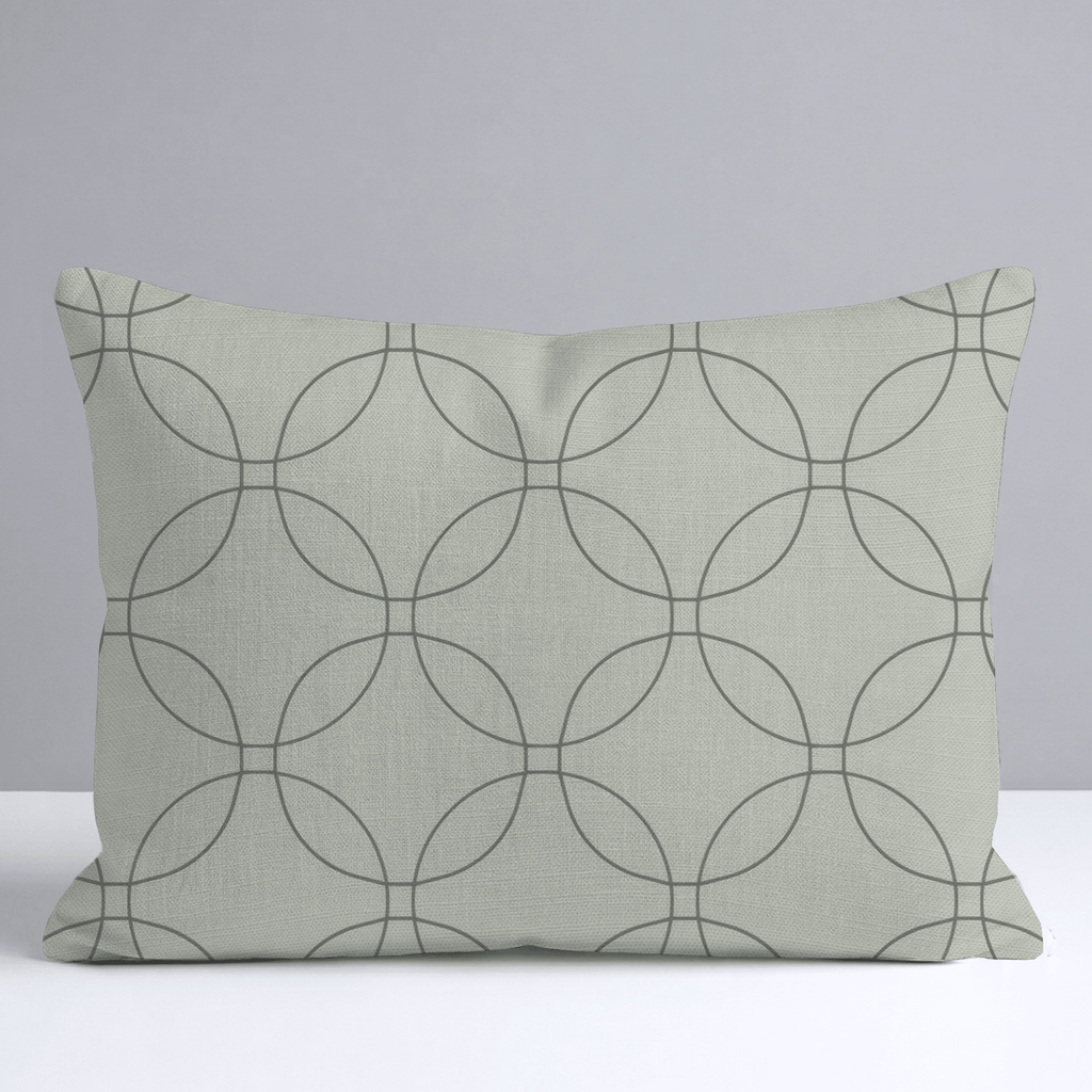 The Silk Garden Sage Diamond Throw Pillow - Lemon Park