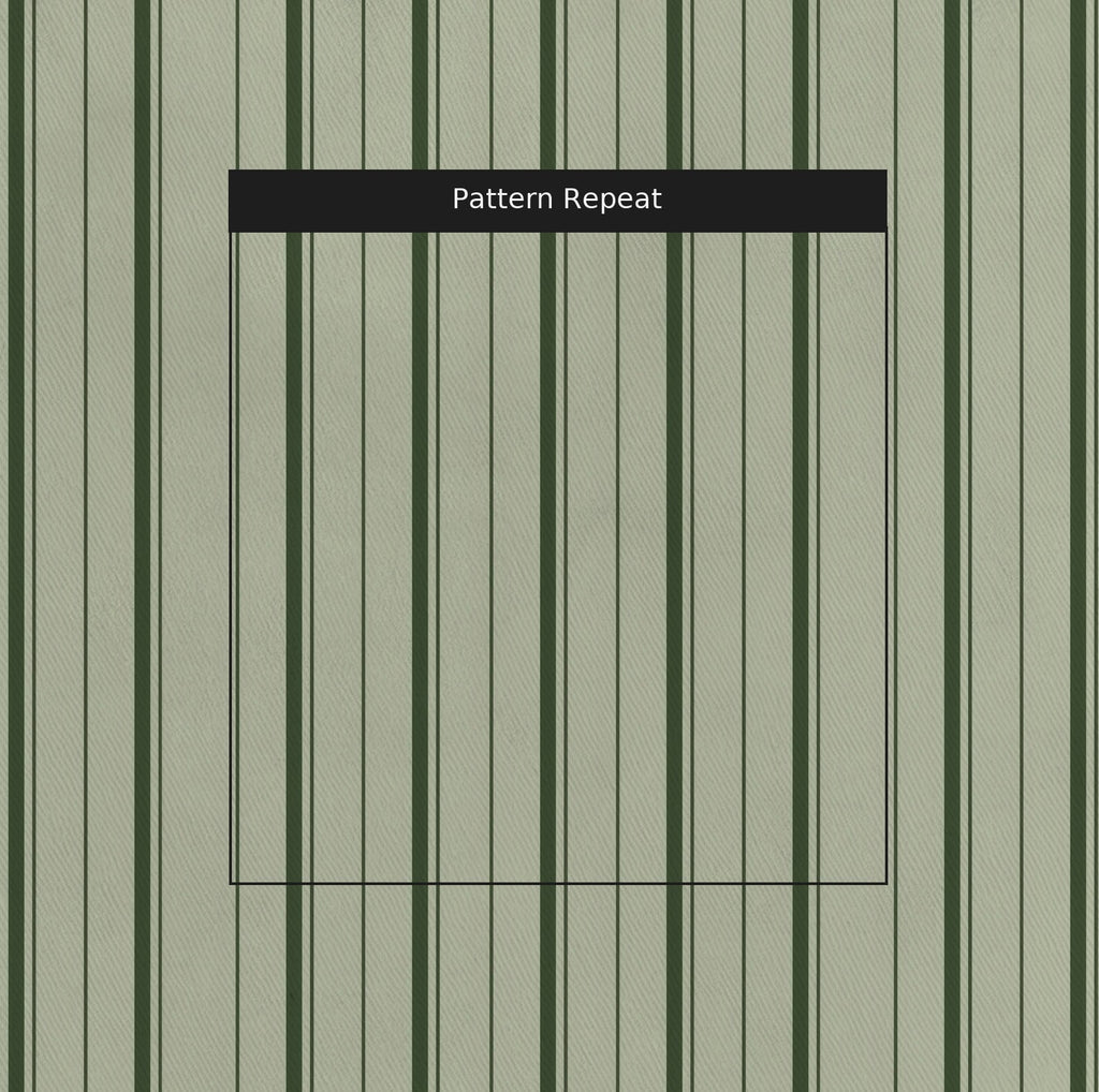 The Silk Garden Sage Stripes - Fabric