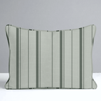 The Silk Garden Sage Stripes Throw Pillow - Lemon Park